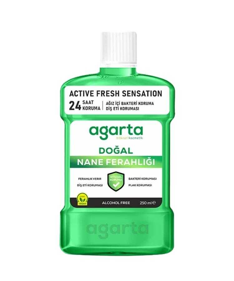 Agarta Doğal Naneli Ağız Bakım Suyu 250 ml Agarta Doğal Naneli Ağız Bakım Suyu 250 ml