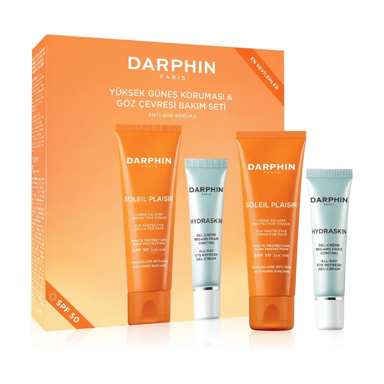 Darphin Soleil Plaisir Güneş Koruyucu 50 ml + Darphin Hydraskin Allday Eye Refresh Gel Cream 15 ml Darphin Soleil Plaisir Güneş Koruyucu 50 ml + Darphin Hydraskin Allday Eye Refresh Gel Cream 15 ml