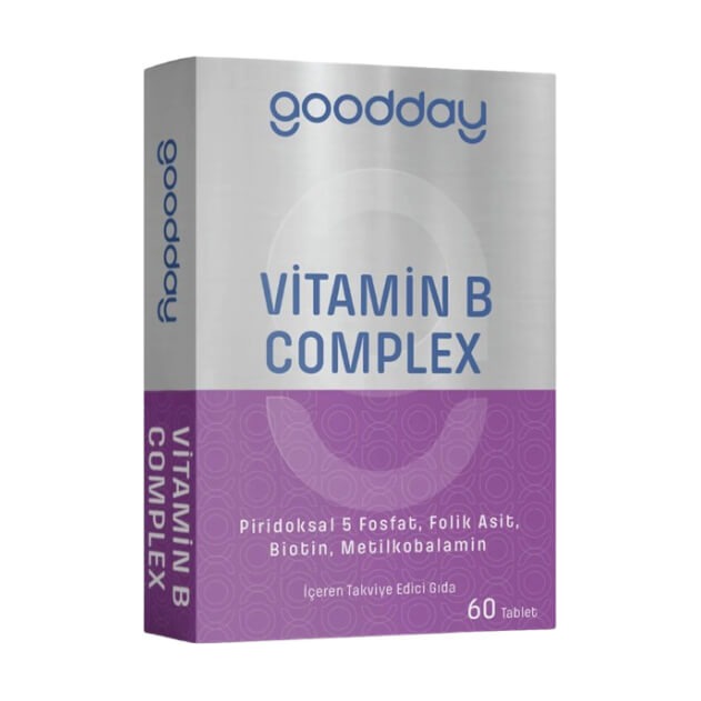 Goodday Vitamin B Complex Takviye Edici Gıda 60 Tablet Goodday Vitamin B Complex Takviye Edici Gıda 60 Tablet