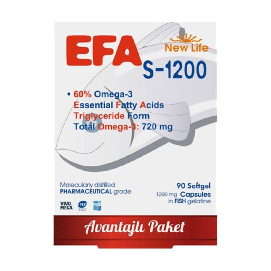 New Life EFA S-1200 mg 90 Kapsül New Life EFA S-1200 mg 90 Kapsül
