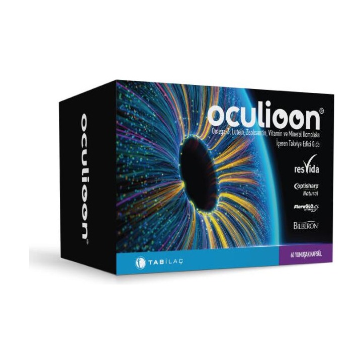 Oculioon Omega 3 Lutein Zeaksantin Vitamin ve Mineral Kompleks 60 Kapsül Oculioon Omega 3 Lutein Zeaksantin Vitamin ve Mineral Kompleks 60 Kapsül