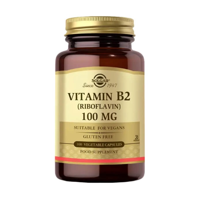 Solgar Vitamin B2 Riboflavin 100 mg 100 Kapsül Solgar Vitamin B2 Riboflavin 100 mg 100 Kapsül