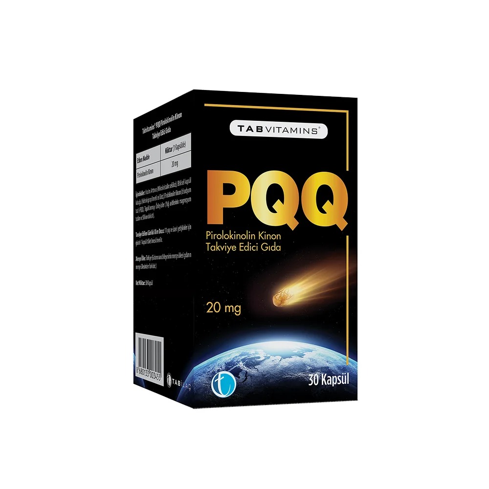 Tabvitamins PQQ Pirolokinolin Kinon 30 Kapsül Tabvitamins PQQ Pirolokinolin Kinon 30 Kapsül