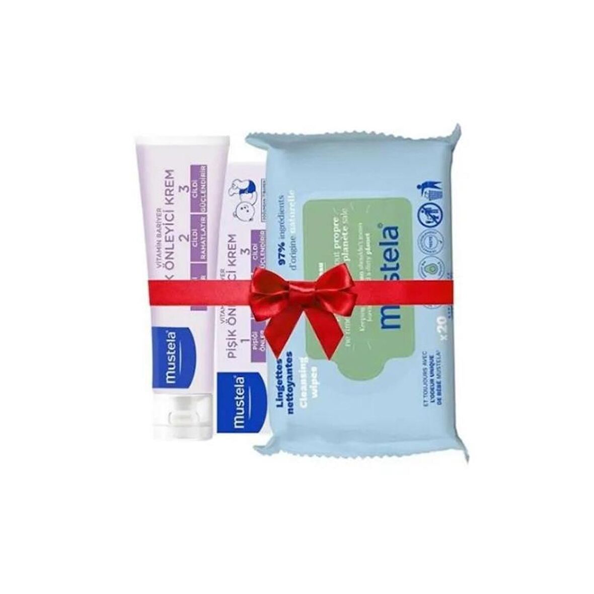 3504105035136.jpg Mustela Vitamin Barrier 1-2-3 Cream 100 ml + Kompost Edilebilir Islak Mendil 60 Yaprak - Görsel 1