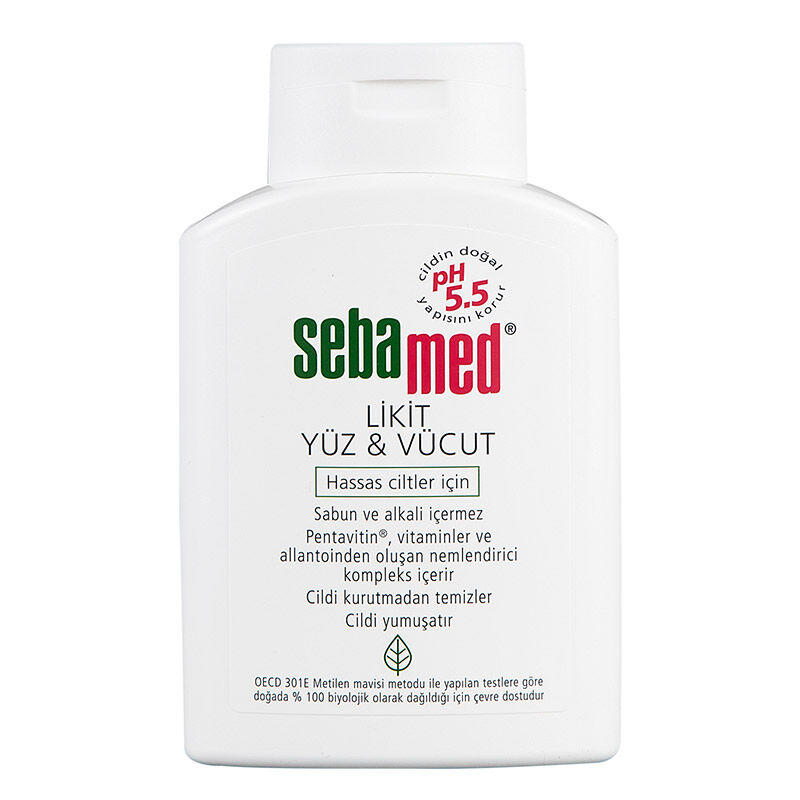 4103040115362.jpg Sebamed Likit Yüz ve Vücut Temizleyici Jel 200 ml - Görsel 1