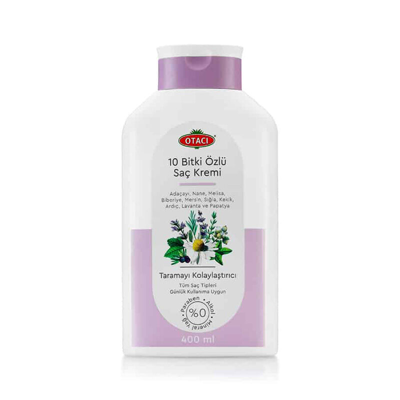8699512010090.jpg Otacı 10 Bitkili Onarıcı Bitki Özlü Saç Kremi 400ml - Görsel 1