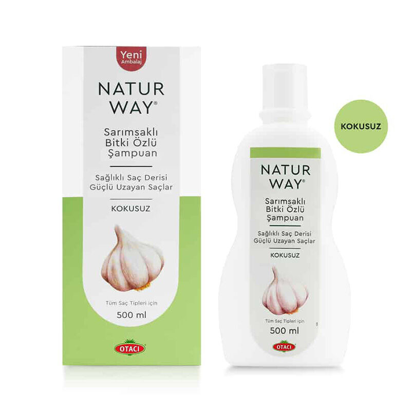 8699512010229.jpg Otacı Naturway Sarımsaklı Bitki Özlü Şampuan 500 ml - Görsel 1