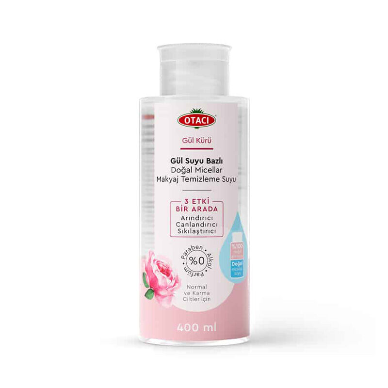 8699512011691.jpg Otacı Gül Kürü Gül Suyu Bazlı Makyaj Temizleme Suyu 400 ml - Görsel 1