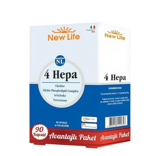 New Life 4 Hepa Takviye Edici Gıda 90 Kapsül