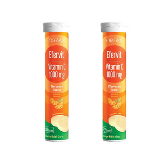 Ocean Efervit Vitamin C 1000 mg 20 Efervesan Tablet + 20 Tablet - İkincisi %50 İndirimli
