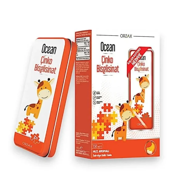 Ocean Çinko Bisglisinat Muz Aromalı 150 ml + Kalem Kutusu Hediye