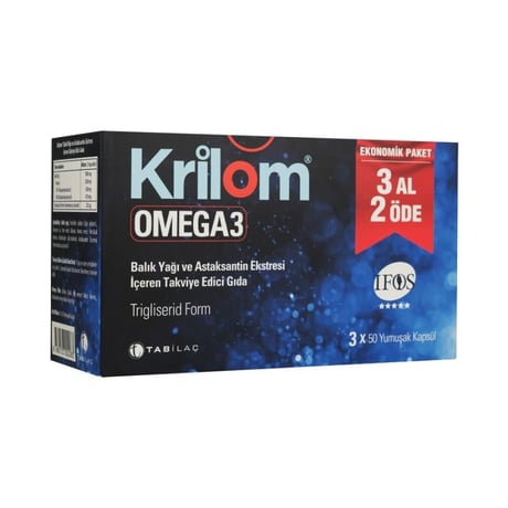 Krilom Omega-3 50 Yumuşak Kapsül - 3 Al 2 Öde