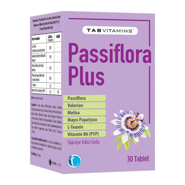 Tabvitamins Passiflora Plus Takviye Edici Gıda 30 Tablet