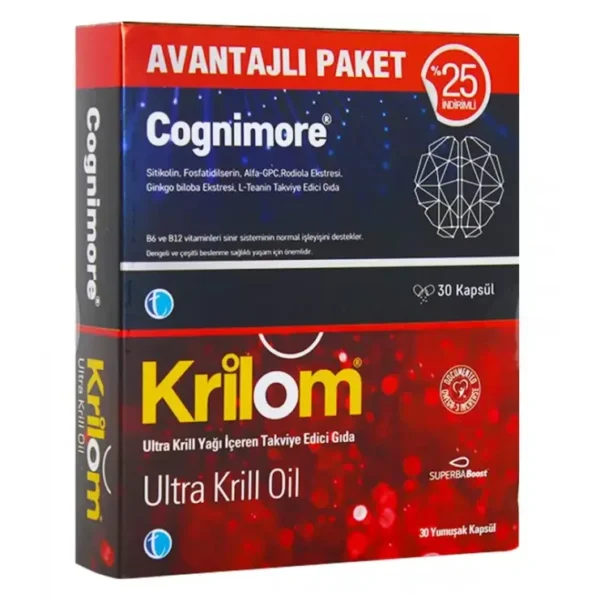 Cognimore 30 Kapsül + Krilom Ultra Krill Oil 30 Kapsül - Avantajlı Paket