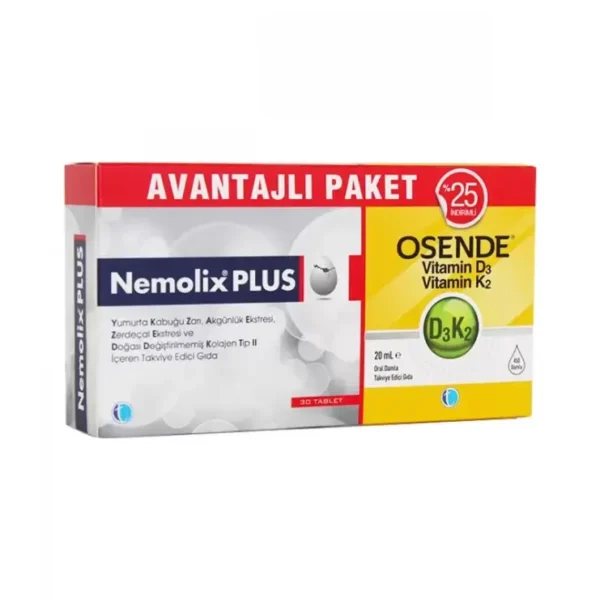 Nemolix Plus 30 Tablet + Osende D3k2 20ml Damla - Avantajlı Paket