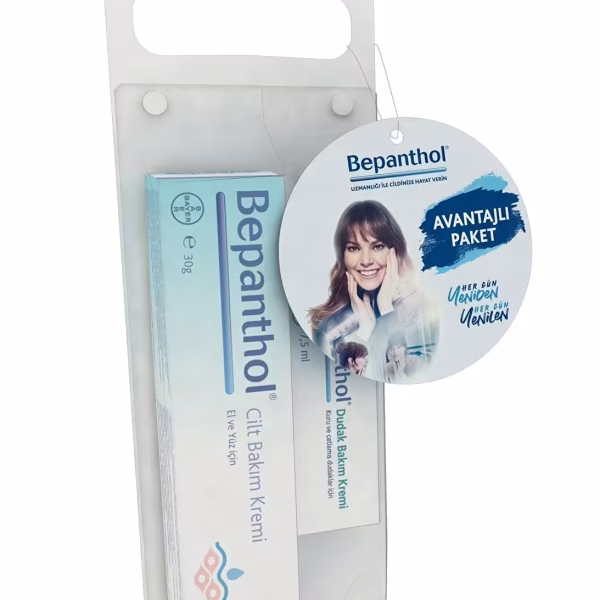 Bepanthol Tanışma Paketi - Cilt Bakım Kremi 30 gr + Dudak Bakım Kremi 7,5 ml