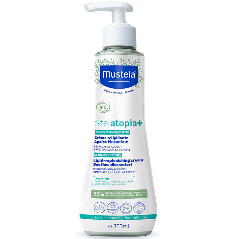 3504105039882 Mustela Stelatopia Lipit Yenileyici Krem Pompalı Şişe 300 ml - Görsel 1