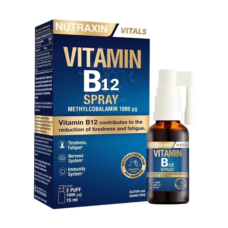 8680512636021 Nutraxin Vitamin B12 Spray 15 Ml - Görsel 1
