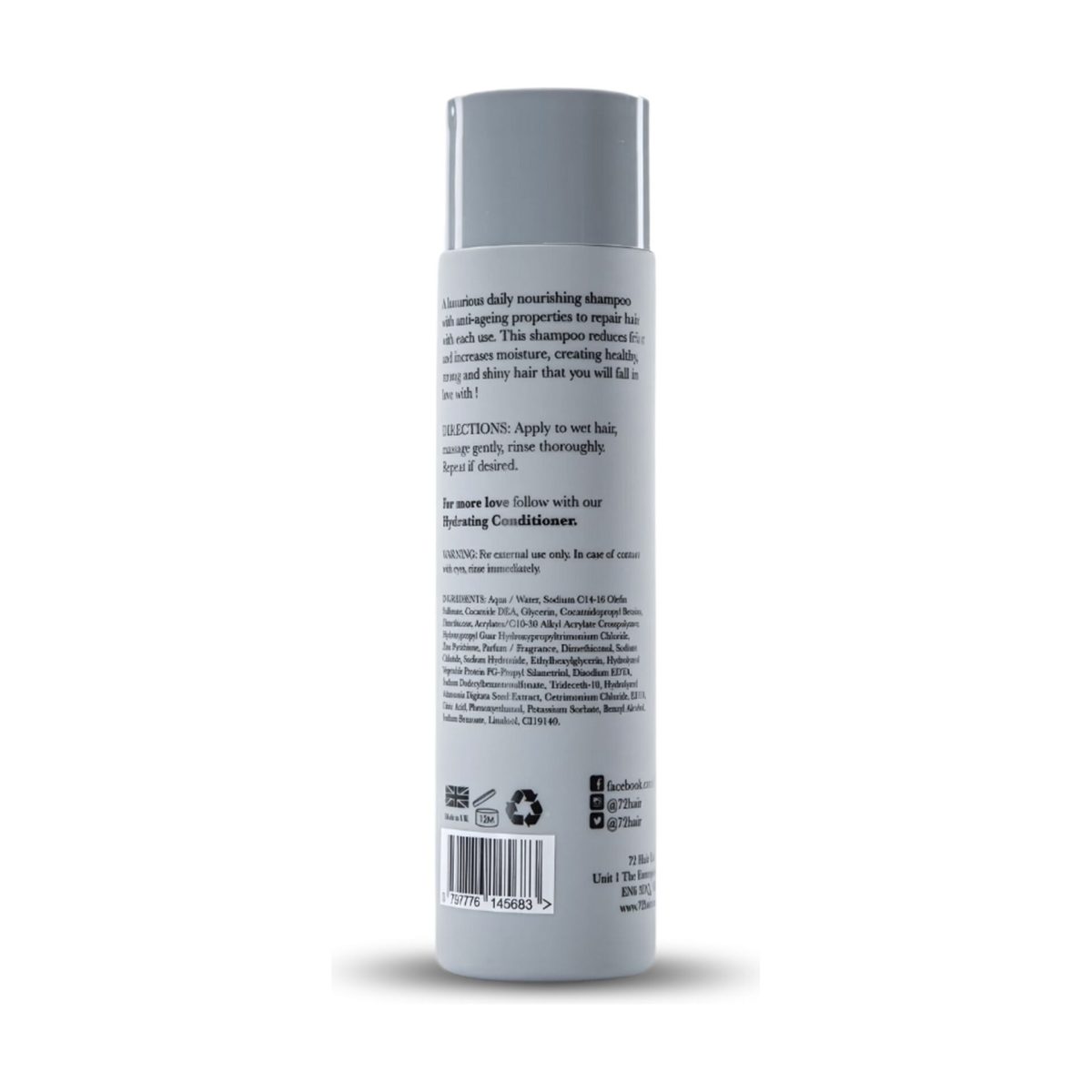 72 Hair Nourishing Kuru Saçlar İçin Nemlendirici Onarıcı Şampuan 250 ml