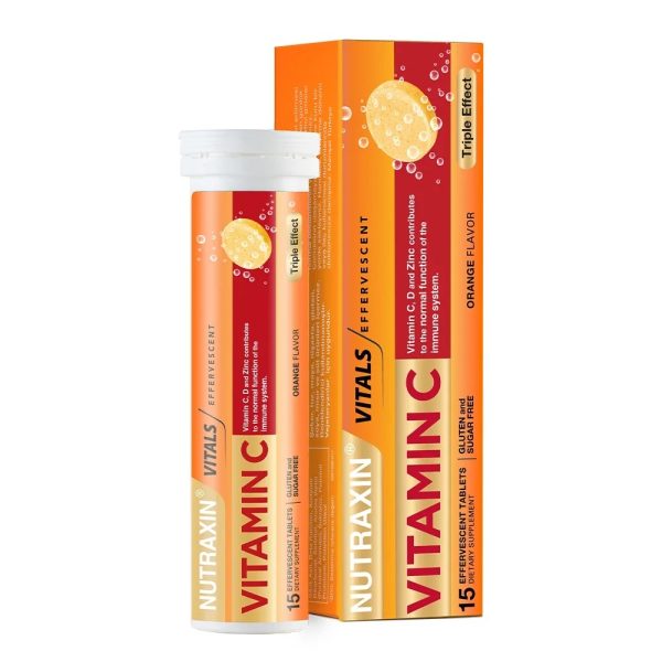 Nutraxin Efervesan - Vitamin C-D-ZINC 15 Efervesan Tablet