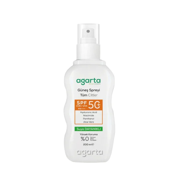 Agarta Tüm Ciltler Güneş Spreyi Sunscreen SPF50 200 ml