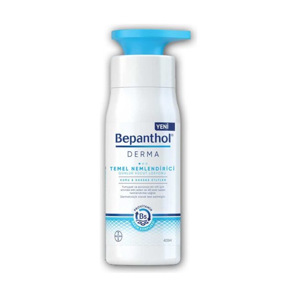 Bepanthol Derma Temel Nemlendirici Günlük Vücut Losyonu Kuru ve Hassas Ciltler 400 ml