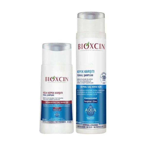 Bioxcin Aqua Thermal Kepek Karşı Etkili Şampuan Seti 200 ml + 300 ml
