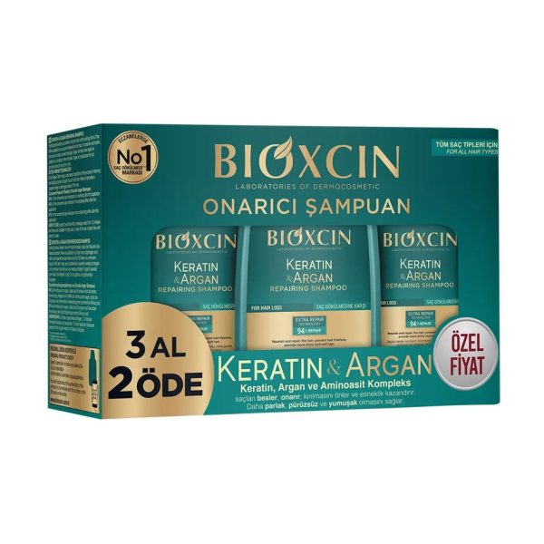 Bioxcin Keratin ve Argan Bariyer Onarıcı Şampuan 300 ml - 3 al 2 öde