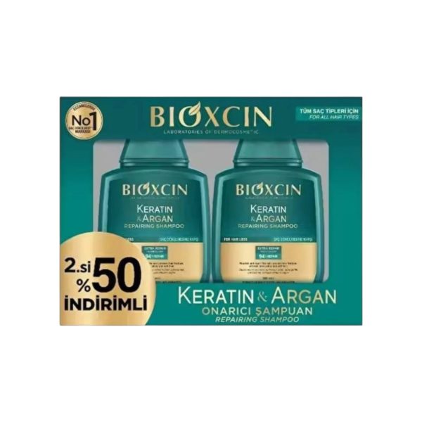 Bioxcin Keratin ve Argan Şampuanı 2x300 ml