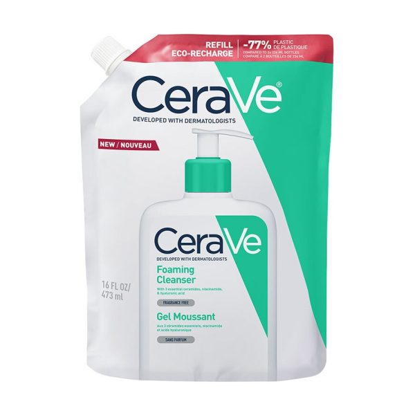 Cerave Foaming Cleanser Refill Dökme Poşet Normal ve Yağlıya Dönük Ciltler İçin Köpüren Temizleyici 473 ml