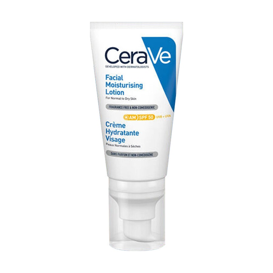 Cerave Yüz Nemlendirici Krem Normal ve Kuruya Dönük Ciltler İçin SPF50 52 ml