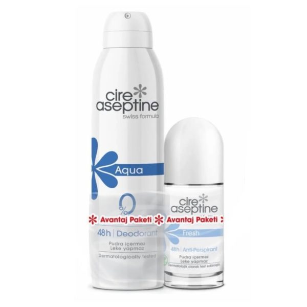 Cire Aseptine Aqua Deodorant 150 ml + Fresh Rollon 60 ml - Avantaj Paketi