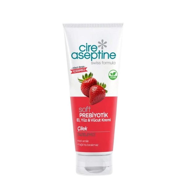 Cire Aseptine Çilek Özlü Soft Prebiyotik El Yüz Vücut Kremi 75 ml