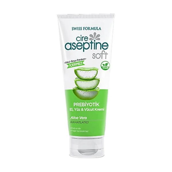 Cire Aseptine Soft Aloe Vera Özlü Rahatlatıcı Besleyici Prebiyotikli Krem 75 ml