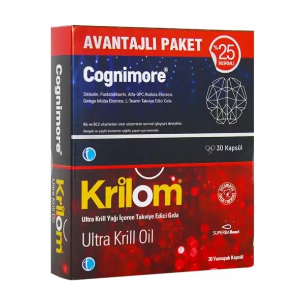 Cognimore 30 Kapsül + Krilom Ultra Krill Oil 30 Kapsül - Avantajlı Paket