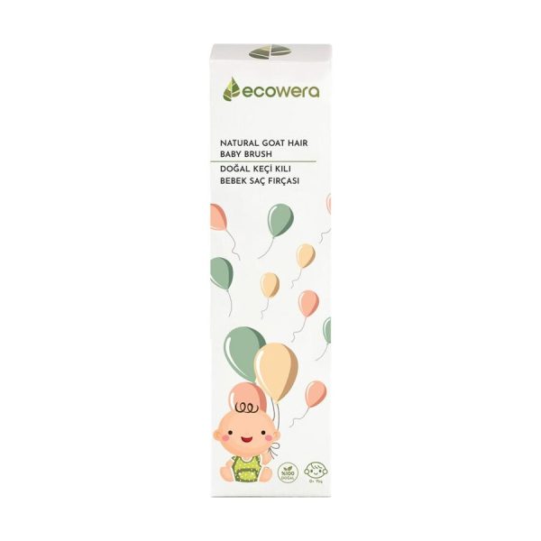 Ecowera Doğal Keçi Kılı Bebek Saç Fırçası