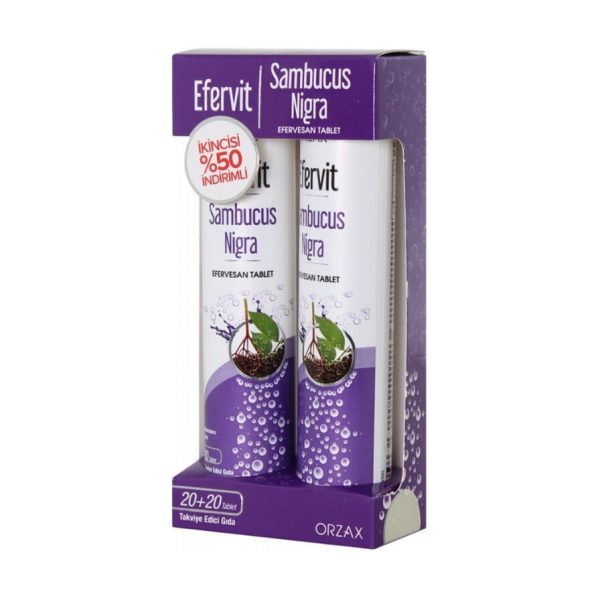 Efervit Sambucus Nigra İkili Tablet 20+20 - İkincisi İndirimli