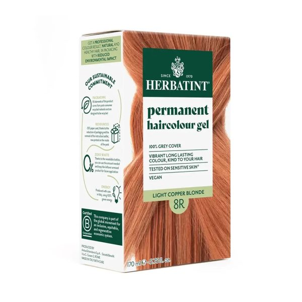 Herbatint Bitkisel Özlü Kalıcı Saç Boyası Açık Bakır Kumral Light Copper Blonde 8R 170 ml