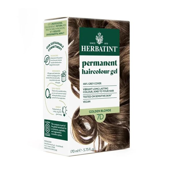 Herbatint Bitkisel Özlü Kalıcı Saç Boyası Altın Kumral Blond Dore 7D 170 ml