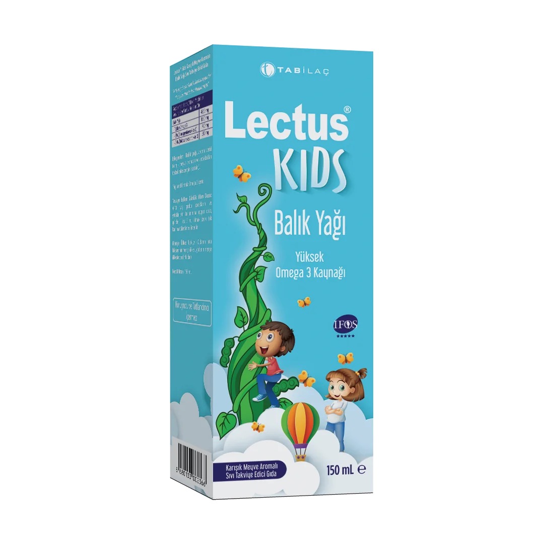 Lectus Kids Kral Şakir Karışık Meyve Aromalı Balık Yağı 150 ml