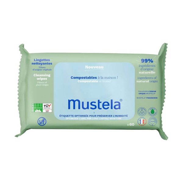 Mustela Kompost Edilebilir Islak Mendil 60 Adet