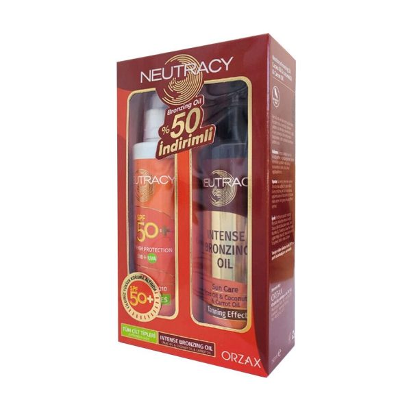 Neutracy Güneş Koruyucu Set Tüm Ciltler İçin - Güneş Losyonu SPF50+ 150 ml + Bronzlaştırıcı Yağ 150 ml