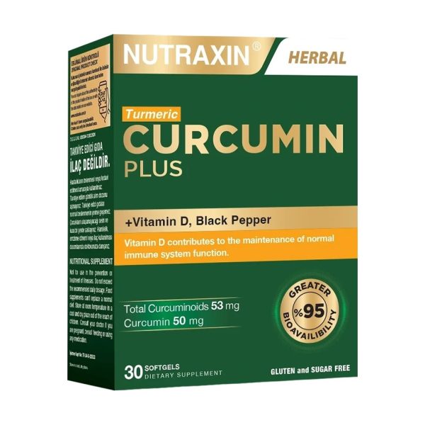 Nutraxin Curcumin Plus 30 Yumuşak Kapsül