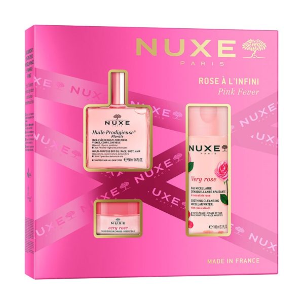 Nuxe Huile Prodigieuse Florale Set - Kuru Yağ 50 ml + Very Rose Micellar 100 ml + Very Rose Dudak Balm