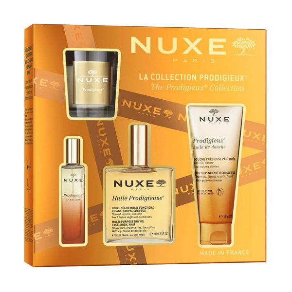 Nuxe Klasik Prodigieux Set - Kuru Yağ 100 ml + Le Parfum 15 ml + Duş Yağı 100 ml + Mum