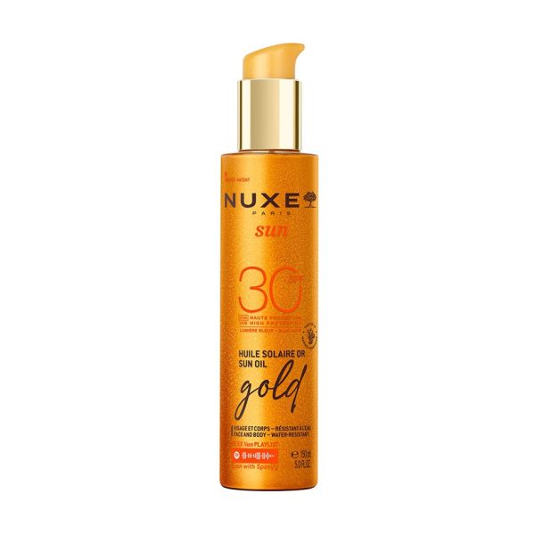 Nuxe Sun - Altın Işıltılı Bronzlaştırıcı Güneş Koruyucu Yağ SPF30 150 ml