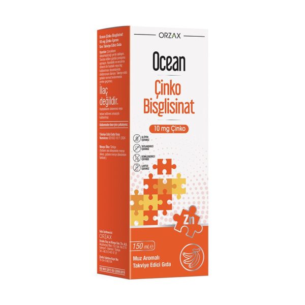 Ocean Çinko Bisglisinat Şurup 150 ml - Muz Aromalı