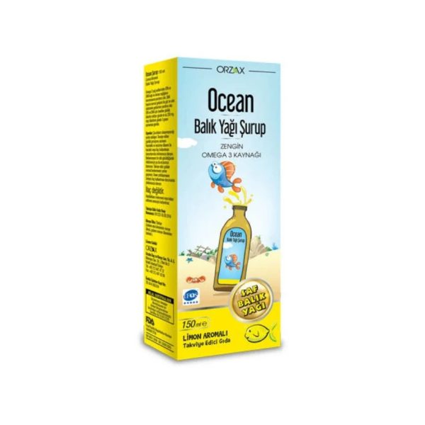Ocean Omega 3 Limonlu Balık Yağı Şurubu 150 ml