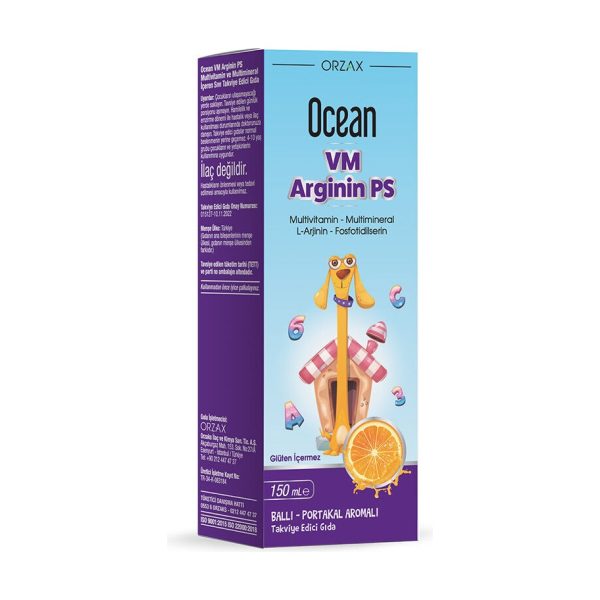 Ocean VM Arginin Ps Ballı Portakal Aromalı Şurup 150 ml