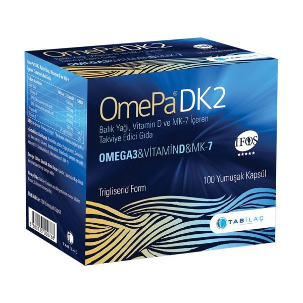 Omepa DK2 Omega 3 & Vitamin D & MENAQ7 100 Yumuşak Kapsül